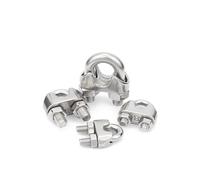 304 Stainless Steel U-Bolt Wire Rope Clip Kit, 1/4/10PCS M2 to M12 mm Clamp with Bolts, Silver Anti-Corrosion Fastener for Marine, Outdoor & Household Hardware (4 unidades, M2)