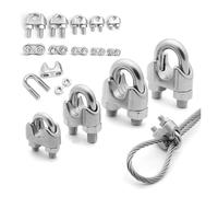 304 Stainless Steel U Type Wire Rope Clamp, M2 to M12 Cable Clip with Bolts, Single PC Rigging Hardware for Marine Outdoor & DIY Fastening (M10)