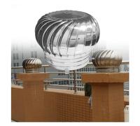 304 Stainless Steel Vent Roof Ventilator Non Power Roof Ventilator | Roof Wind Turbines Cap(110MM/4.3IN)
