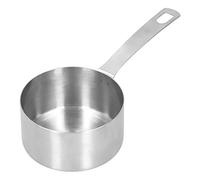 304 taza de medición de acero inoxidable, cucharas de medición de metal con escamas anillos de almacenamiento accesorios de cocción con doble vertido para cocinar cocina horneado (3/4CUP)