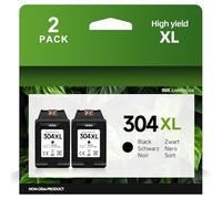 304XL Cartuchos para HP 304 Cartuchos de Compatible con HP 304 Cartuchos de Impresora para Envy 5000 5030 5010 5020 5032 5020 para Deskjet 3750 2630 2620 2622 3720 3730 3760 3762 (2 Negro)