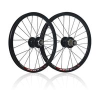 305/349/406/451 Rueda Delantera/Trasera para Bicicleta Plegable Freno De Disco 16/20'' Juego De Ruedas BMX Liberación Rápida 100/135mm Bujes 24H para 8-11 Velocidades(451 Black)