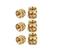 3050/100 Uds M3 M4 M5 M6 Tuerca De Inserción Latón Insertable Cobre Moleteada Inserciones Tuercas Tablero Plástico Impresión 3D
