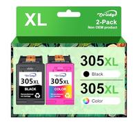 305XL 305 XL - Cartuchos de tinta para cartuchos de tinta HP 305XL para DeskJet 4110e 4120e 2700 2720E 2700E 2723E 2721E 2710E 2722 3820E Envy 6000 6020e 6032E (1 Negro, 1 Color)