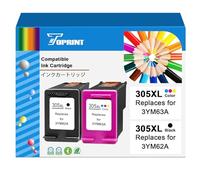 305XL 305 XL Cartuchos de Tinta Remanufacturados Alta Capacidad 550 Páginas Negro, 400 Páginas Tricolor para HP Envy 6000 6010 6020 6030 Pro 6400 6420 6430 DeskJet 2700 2710 2720 2724 Plus 4100 4110