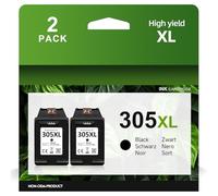 305XL Cartuchos de Impresora para HP 305 Recambio para HP 305 Cartuchos para HP DeskJet 2700 2710 2720e 2722e 4110e Deskjet Plus 4100 4130e Envy 6000 6010e 6020e 6030e Envy Pro 6400 6420(2 Negro)