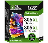 305XL Cartuchos de Tinta Remanufacturado para Tinta HP 305 XL, 305XL Cartuchos para HP DeskJet 2820e 2700 2720e 2722e 2810e 2800 Deskjet Plus 4100 4120e Envy 6000 6020e 6030e 6032e Envy Pro 6420 6430