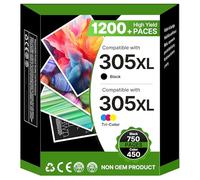 305XL Multipack Cartuchos de Impresora de Repuesto para HP 305 XL Negro y Color Cartuchos para HP DeskJet 2700 2710 2720 2722 DeskJet Plus 4110 4120 4130 Envy 6000 6010 6020 6032 Envy Pro 6400 64400
