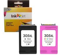 305XL Pack 2 Cartuchos de Tinta Compatible con HP 3YM62AE / 3YM61AE, 3YM63AE / 3YM60AE