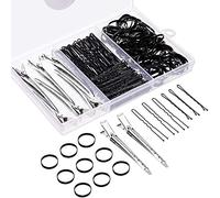 306 piezas Pinzas Pelo Accesorios Pelo Mujer, 50 Horquillas y 50 Pasador de Pelo en U y 200 Mini Gomas de Pelo y 6 Cocodrilo de Pelo Clips de con caja de almacenamiento para niñas