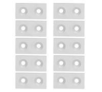 3060 Double Holes Aluminum Profile End Cap, Aluminum Alloy End Cap for Industrial Frame Structures, Anodized Metal Cover Plate with Easy Screw Installation for 3D Printers CNC Rout (Plata)