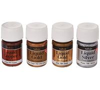 VALLEJO-3070199 3070199 Oro LIQUIDO Metallic Set OR, Multicolor, 35 ml (Paquete de 4)