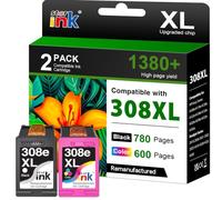 308 Cartuchos de impresora XL compatibles con HP 308 Envy 6132e 6120e, color negro