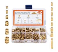 308 Piezas Insertos Roscados con Caja Organizadora de Latón M2-M6 - Tuercas Moleteadas para Impresión 3D y Plástico