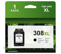 308 XL Cartuchos de Tinta Negro, 308XL Cartuchos Negro compatibles con los Originales HP 308 Cartucho de Impresora para HP DeskJet 2900 4300 Envy 6110e 6120e 6122e 6130e 6520e 6530e 6532e 7220e