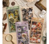 309 PCS Pegatinas Scrapbooking, 4 Temas Stickers Bullet Journal, Pegatinas Vintage, Washi Tape Scrapbook Sticker, Scrapbooking Materiales Para Decorar Fundas De Teléfono Y Diarios