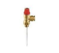 309542 Válvula de seguridad de temperatura de presión 3/4"M x Ø 15 4 bar CALEFFI