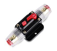 30A Cortacircuitos de Interruptor Portafusibles en Línea, 12V-24V DC Disyuntor de Audio para Coche, Interruptor Fusible de Reinicio Manual para Motor Auto Car Marine Boat Bike Stereo Audio