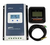 30A MPPTSolar Charge Controllerar Max Voltaje de entrada100V Negative Grounded Tracer 3210AN + Medidor remoto MT-50 + Temp Sensor con luz de fondo Pantalla LCD para Gel Sealed Flooded Lithium Battery