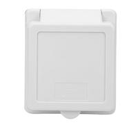 30AMP RV Power Inlet Box with Cover, Inlet 125V NEMA L5-30P, PVC Casing Brass Prongs For RV Camping Caravan, Motorhome Van, Trailers Boats
