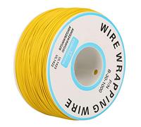 30Awg(0.5mm) Cable Eléctrico, 1Rollo 200m Negro/Blanco/Amarillo/Azul Cable de Puente Ok Cable Envolver Joyas Cable Cobre Estañado 1-Strand 30Awg Cable, para La Prueba de Pcb Y Diy Artesanía(Amarillo)