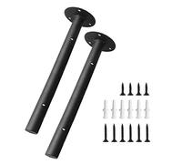 30cm 2PC Soporte Para Estante Estanterías De Metal Soporte De Pared Balda Flotante Multiuso Decorativo Estilo Industrial Retro Negro, Escuadras Baldas De Hierro Pared Montaje De Bricolaje (Redondo)