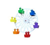 (30cm A)Sky Wheel Bird Feeder with 6 Barrels Large Capacity Outdoor Yard Decoration Outside Rotatable Ferris