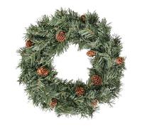 30cm Corona Navideña, Decoración Colgante,Corona de Navidad con piñas de Abeto para Puertas, Chimeneas y Ventanas, Realista Guirnalda de Navidad, Ambientar Hogar en Las Fiestas