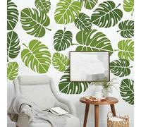 30cm Leaf Tropical Summer Jungle Palm Tree Stencil Plantillas Para Decoración Plantilla Mandala Reutilizable Patrones De Muebles Suelo De Baldosas Pared Del Nicho Las Semillas Azulejos Del