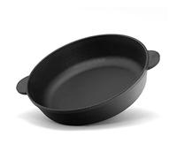 Ø30cm Sartén de hierro fundido - con dos asas - olla - servir - freír para barbacoa - gas - todas las fuentes de calor incluida la inducción - utensilio de cocina seguro para interior y exterior