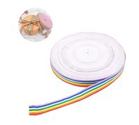 30M Cinta Decorativa de Nailon Tricolor Arcoíris, Cinta Colorido Correa de Correas Bobina para Decoración, Nylon rollo de embalaje de Bandera Cincha de Poliéster Para DIY (Arcoíris)