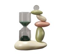 30min Tiempo Vuela Adornos de Piedra Reloj Arena magnético Sala Estar gabinete Vino Decoraciones vestíbulo para Casa, Escritorio, Oficina(Green)