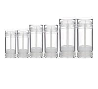 30ml 50ml 75ml Contenedores de Desodorante retorcidos Forma Redonda Barra de Relleno Inferior Botellas de Desodorante Recargables Tubos de bálsamo Labial para Bricolaje (Total 6 Piezas)