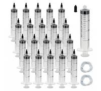 30ml Esteril Jeringa de Plastico Sin Aguja con Tapa, 20Pack Luer Lock Jeringa Desechable, Herramientas de Medición Dispensación de Jeringa para Laboratorios de Mascota,Perfumes,Lubricantes (30ml,20)