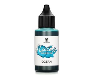 30ml Fluids Alcohol Ink BLUE OCEAN, Tinta al alcohol para Fluid Art y Resin Art, azul