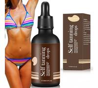 30ML Gotas de bronceado, Suero bronceador mejora el tono de la piel sin daños solares, Larga Duracion, Gotas de bronceado para Rostro Y Cuerpo añaden al cuidado de la piel