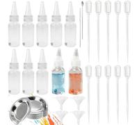 30ml Paint Dropper Bottles - Empty Squeeze Stick Palette Set for DIY Crafts
