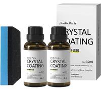 30ML Plastic Parts Crystal Coating,Crystal Coating Plastic Parts,Crystal Coating for Car,Easy to Use Car Refresher,Great Gloss Protection - Long Duration Plastic Parts Refresher Agent (2Pcs)