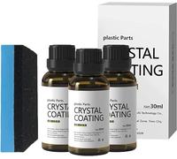 30ML Plastic Parts Crystal Coating,Crystal Coating Plastic Parts,Crystal Coating for Car,Easy to Use Car Refresher,Great Gloss Protection - Long Duration Plastic Parts Refresher Agent (3Pcs)