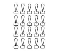 30mm Giratorio Mosquetón Ovalado 20 Piezas, Anillos para Llaves y Bolsos, Metal Aleación - Durable y Seguro, Ideal para Llavero y Manualidades DIY