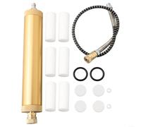 30Mpa 4500PSI Filtro separador de agua de aceite de compresor de aire de aluminio de alta presión con accesorios de conexión rápida para sistema de respiración de buceo, 35 mm x 180 mm, 6 elementos de