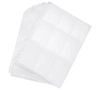 30Páginas Figuritas Comercio Tarjeta Álbum，unda para Cartas con Bolsillos de Doble Cara, Hojas de cartas coleccionables de bolsillo.(540 cuadrícula para Cartas)