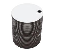 30PCS 3.14in Round Sublimation Tags, Mdf Thermal Sublimation Stamping Blank Plates with Protective Film Double Sided Transfer Tags for Heat Transfer Printing Cup Decoration