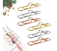 30PCS 3 Colors Heart Pen Clip Metal Pencil Clips Multifunctional Rose Gold Silver Carbon Steel Paperclip, Paperclip Pens Holder, Heart Shaped Metal Pens Clip for Students, and Teachers (Mixed-6pcs)