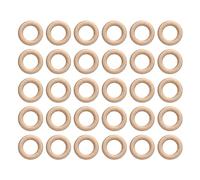 30PCS Beech Wood Rings for DIY Jewelry Making | Smooth Wooden Circle Pendant/Craft Rings/Home Decor | Eco - Friendly & Secure, Glossy Finish (5.5cm)