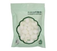 30pcs Capullos de bola de seda natural fresca orgánica, limpiador facial bolas de seda capullos para limpiar, lavar la cara, eliminar el maquillaje, exfoliar y cuidado de la piel