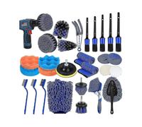 30pcs Car Detailing Brush Set, Car Detailing Brushes Kit, Auto Detailing Drill Brush Set, Car Buffing Sponge Pads Kit,car Cleaning Tools Kit,car Acces