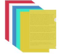 30pcs Carteras de Plástico A4, A4 Cut Flush Folders Carpetas, Transparente Bolsas de Documentos de Plástico A4, Vistoso Carpetas de Documentos Portafolios de Plástico A4 Para Oficina Escolar (Vistoso)