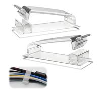 30PCS Clips Autoadhesivos para Cables, Soportes para Cables, Organizador de Cables, Gestión de Cables, para Escritorio, TV, PC, Laptop, Hogar y Oficina, Transparente
