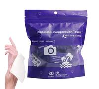 30PCS Compressed Cotton Towels | Portable Viscose Face Wipes Candy Wrapped | 24x30cm Unfolded Travel Sports Spa Office Home Facial Cloths